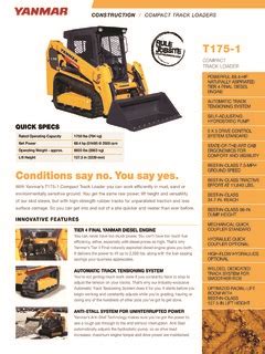 yanmar t175 skid steer|bobcat t175 specs.